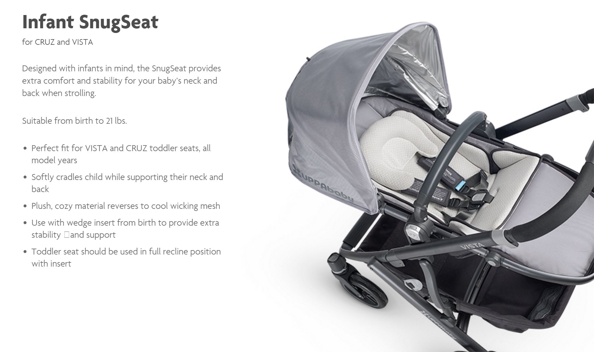 uppababy vista infant snug seat